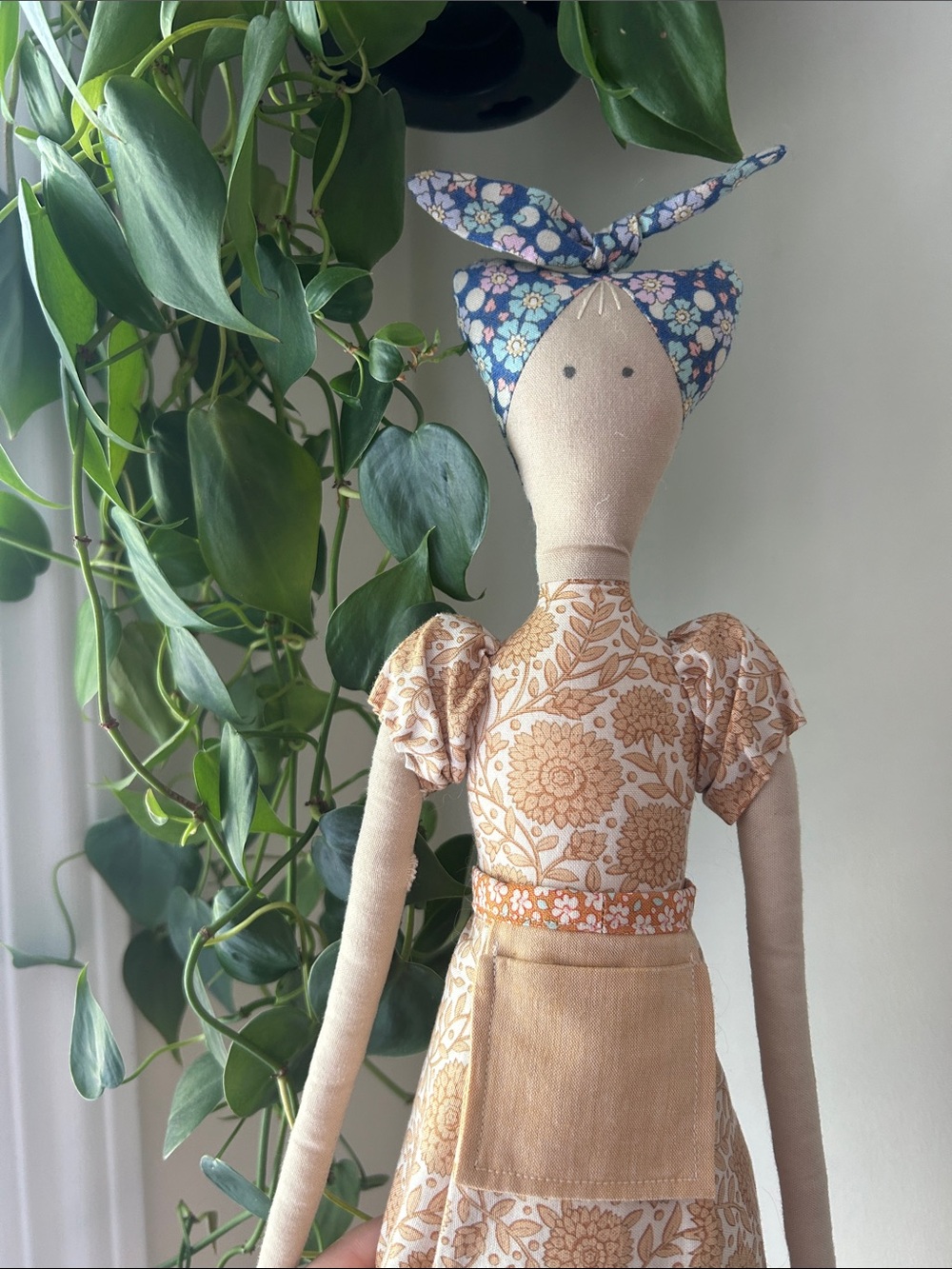 Handmade Tilda-Style Fabric Doll